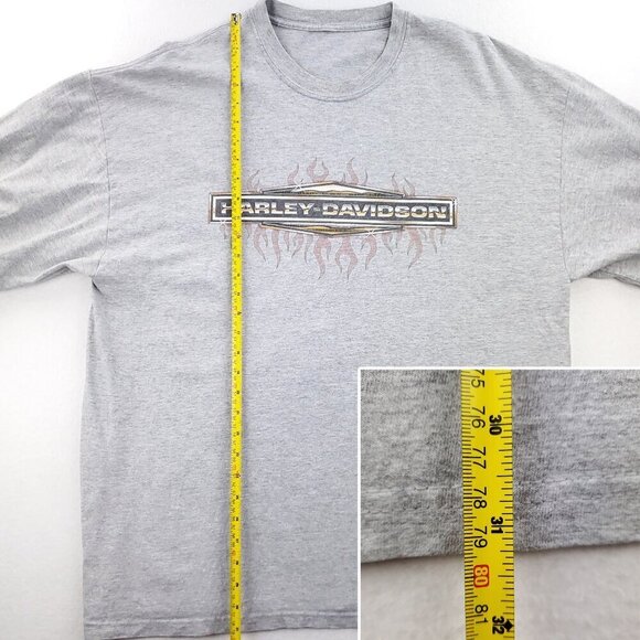 Harley Davidson Omaha Nebraska T-Shirt Long Sleeve Holstein's Distress Men's 2XL - Picture 6 of 13